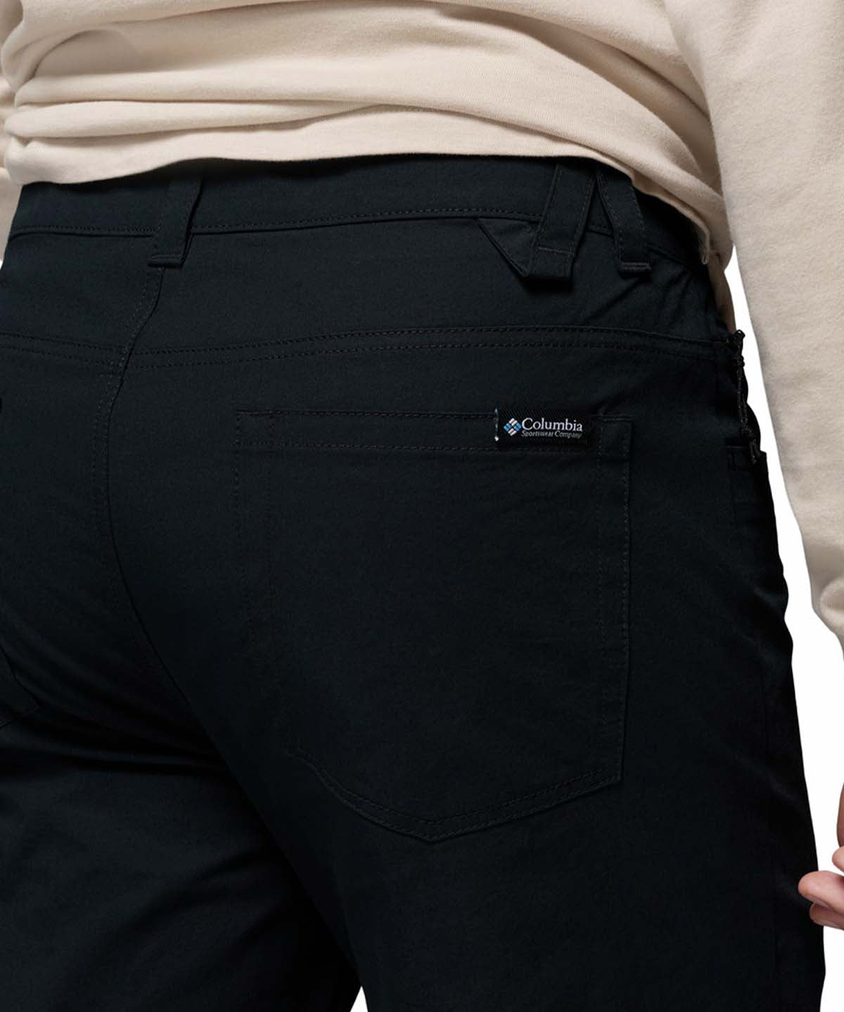 Pantalón Hombre Roc 5 Pocket Negro Columbia