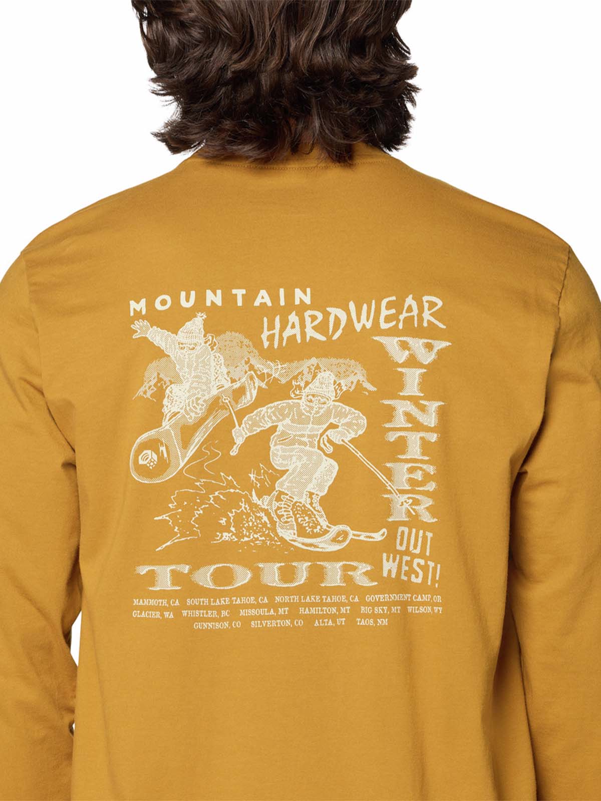 Polera Manga Larga Hombre Mhw Winter Tour Café Mountain Hardwear
