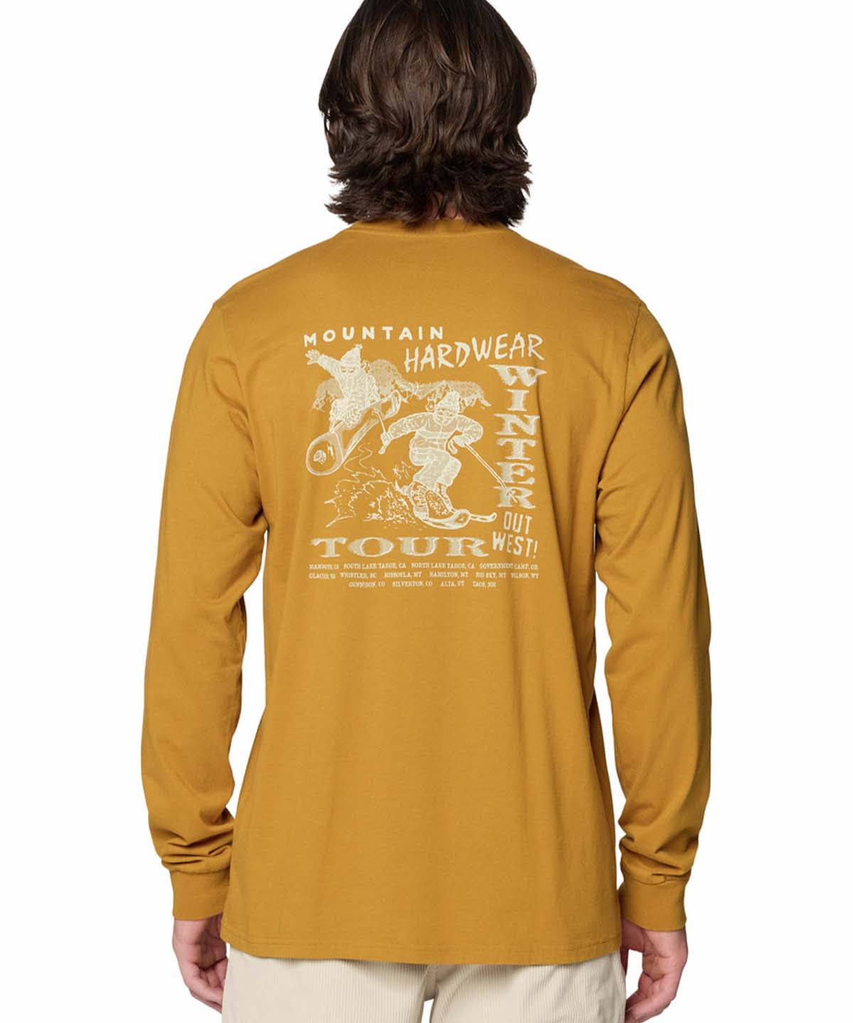 Polera Manga Larga Hombre Mhw Winter Tour Café Mountain Hardwear