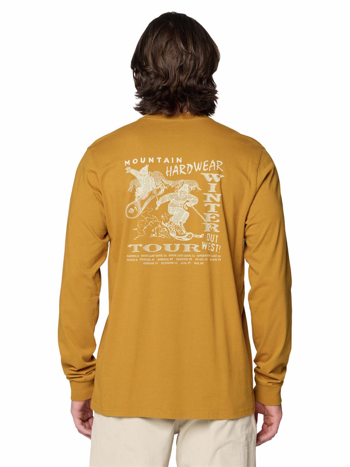 Polera Manga Larga Hombre Mhw Winter Tour Café Mountain Hardwear