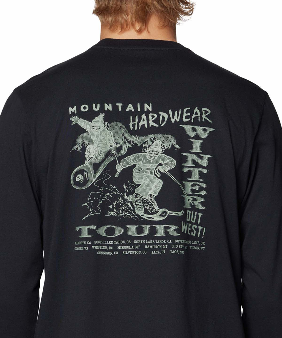Polera Manga Larga Hombre Mhw Winter Tour Negro Mountain Hardwear