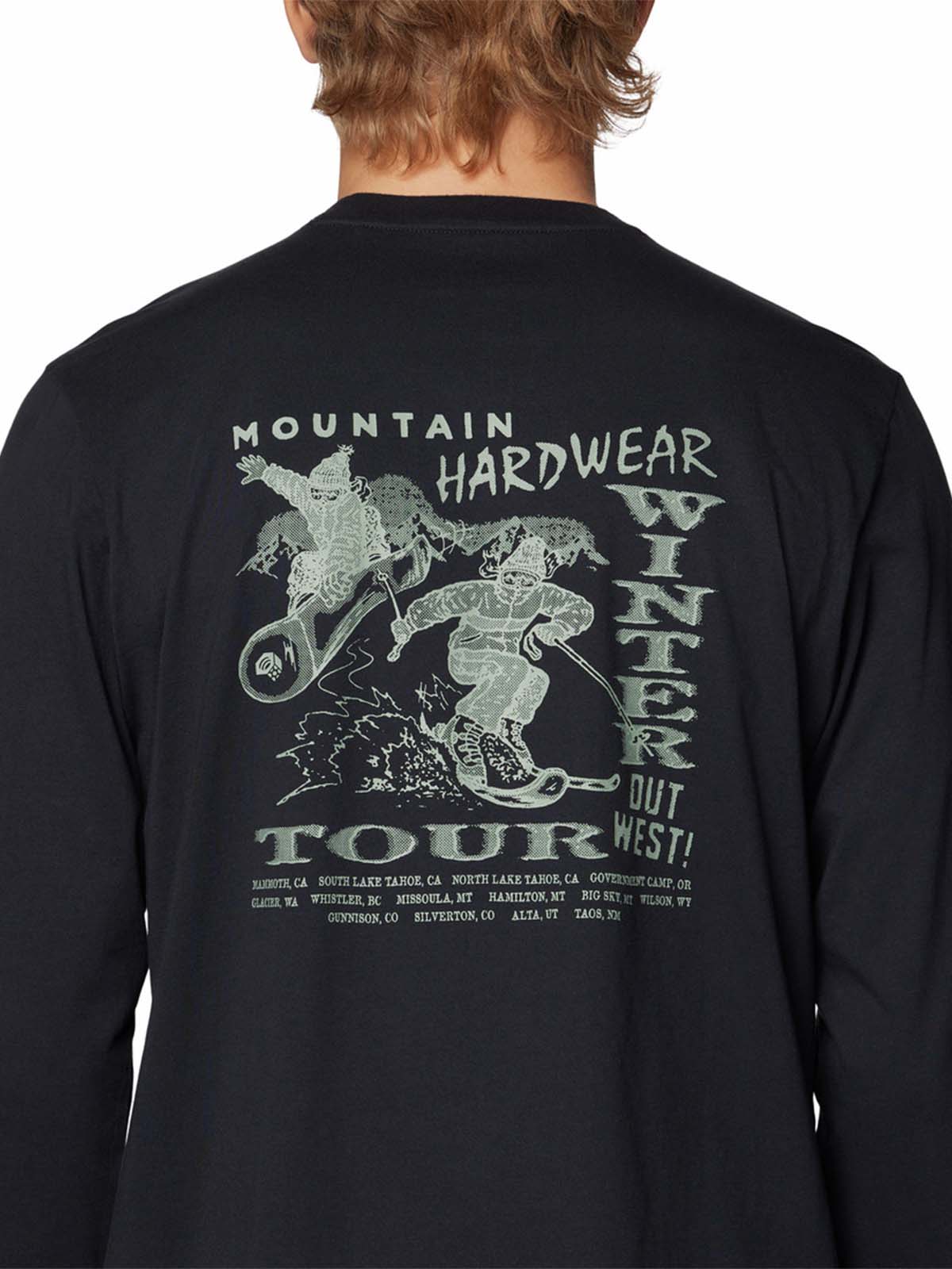 Polera Manga Larga Hombre Mhw Winter Tour Negro Mountain Hardwear