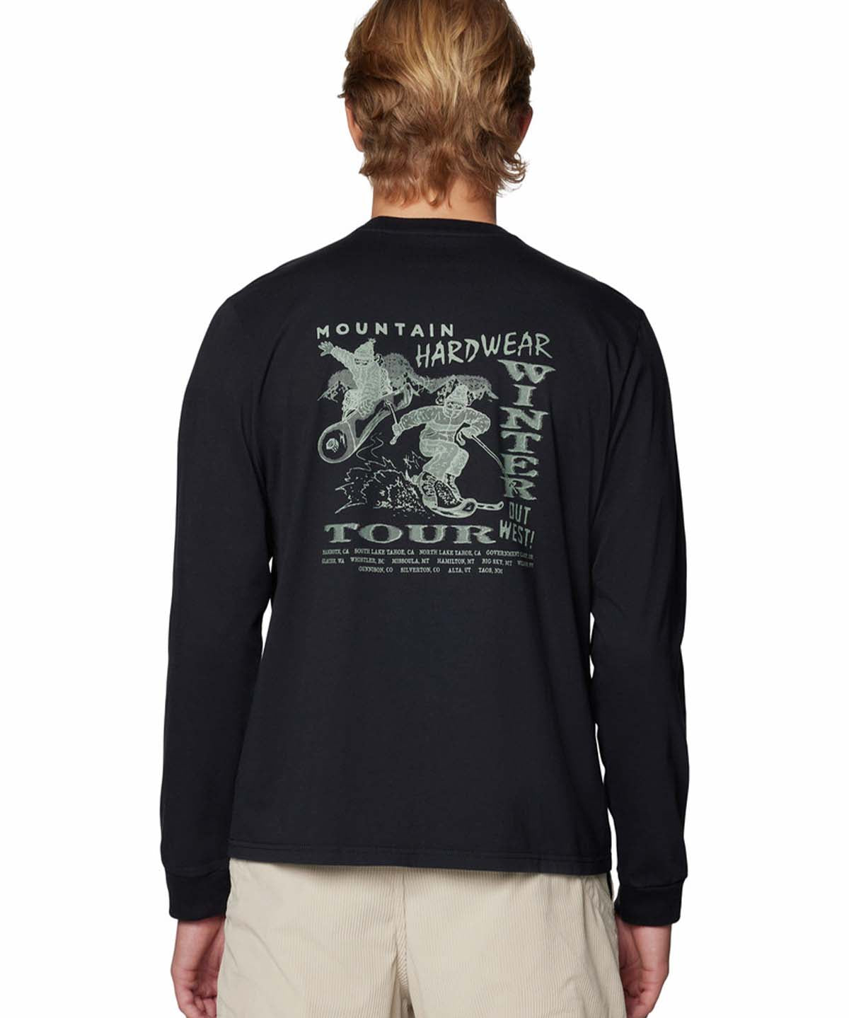 Polera Manga Larga Hombre Mhw Winter Tour Negro Mountain Hardwear