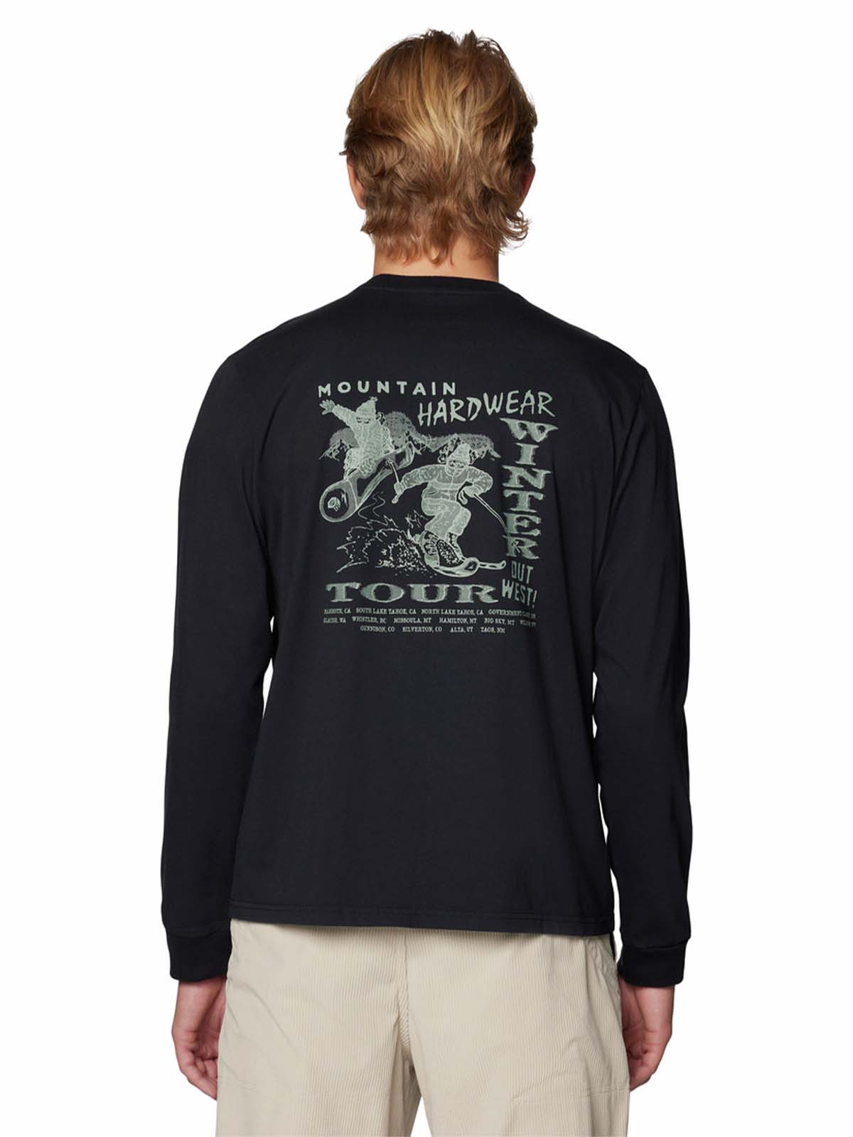 Polera Manga Larga Hombre Mhw Winter Tour Negro Mountain Hardwear
