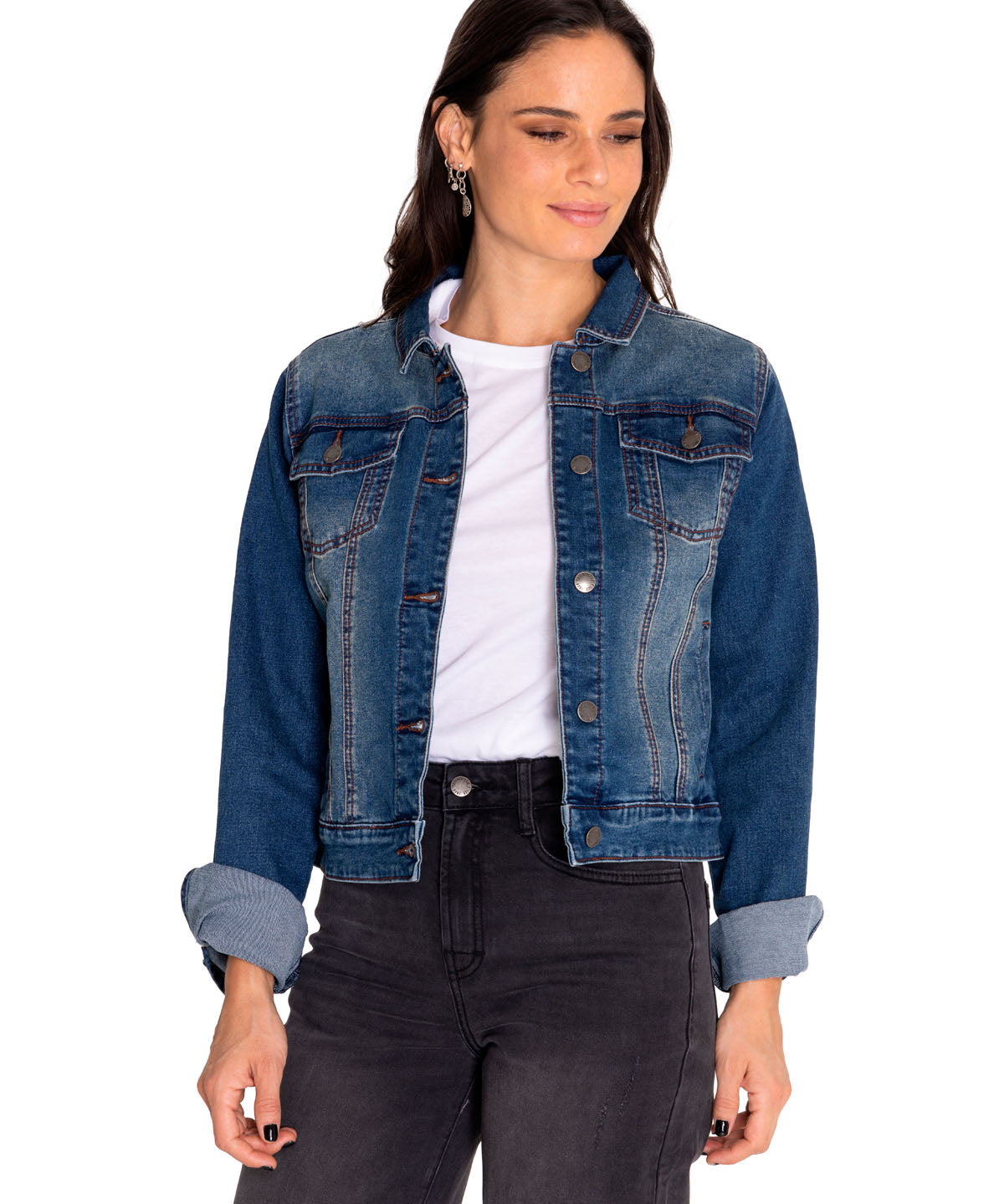Chaqueta Denim Mujer W Foundation Denim Jacket Rojo Cat