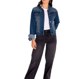 Chaqueta Denim Mujer W Foundation Denim Jacket Rojo Cat