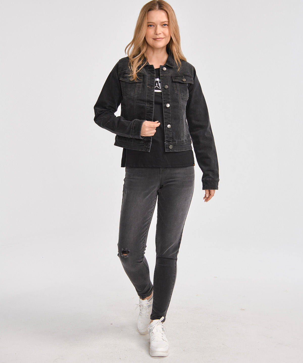 Chaqueta Casual Mujer W FOUNDATION DENIM JACKET Gris CAT