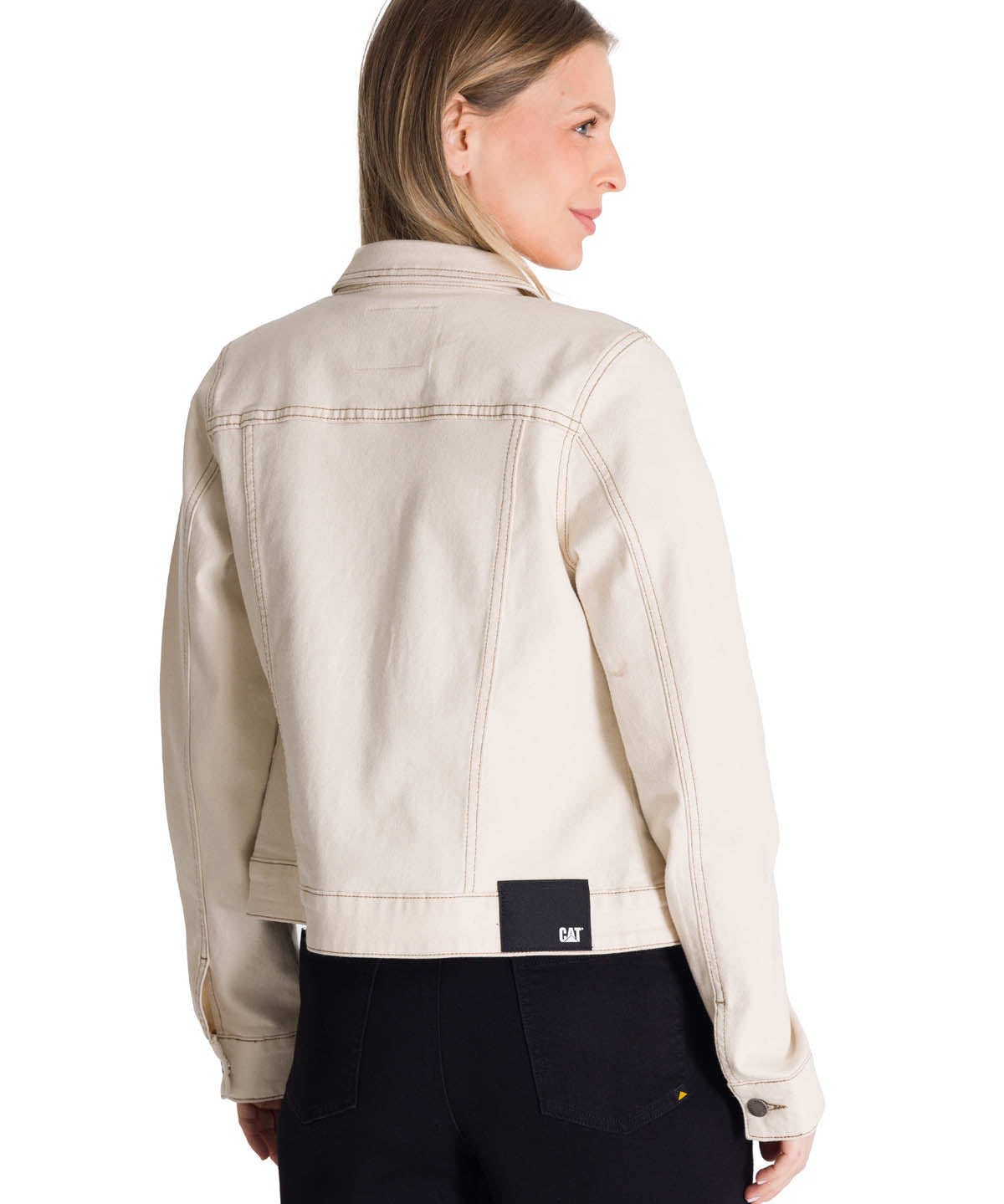 Chaqueta de Jeans Mujer Foundation Beige CAT