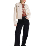 Chaqueta de Jeans Mujer Foundation Beige CAT