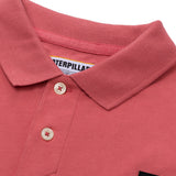 Polera Polo Manga Corta Hombre Logo Café Claro CAT