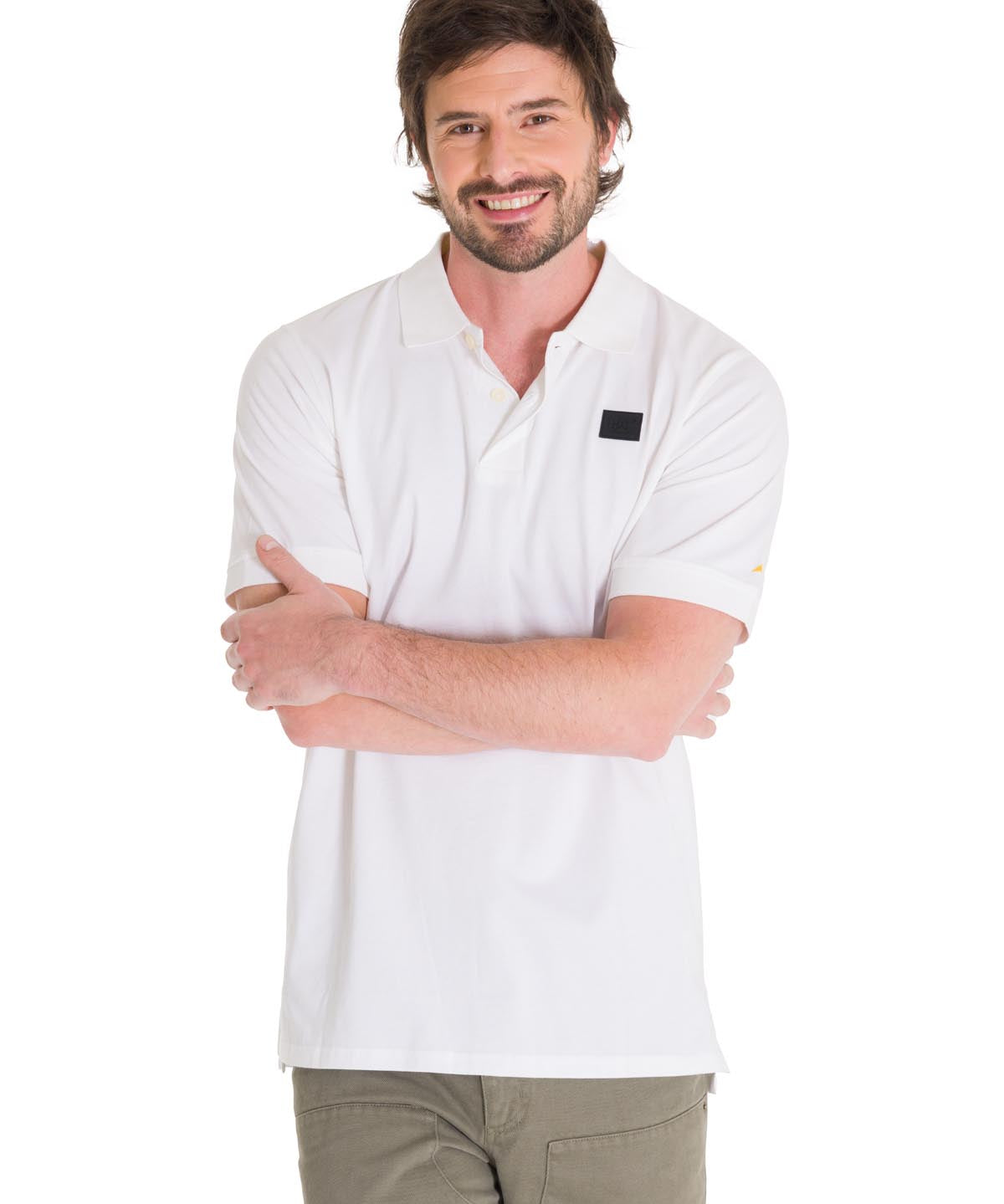 Polera Polo Casual Hombre CAT LOGO JERSEY POLO BLANCO CAT