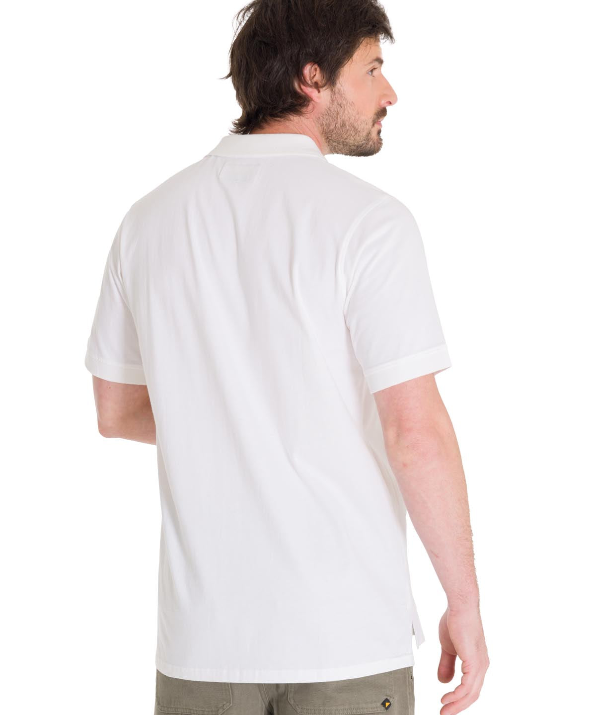 Polera Polo Casual Hombre CAT LOGO JERSEY POLO BLANCO CAT