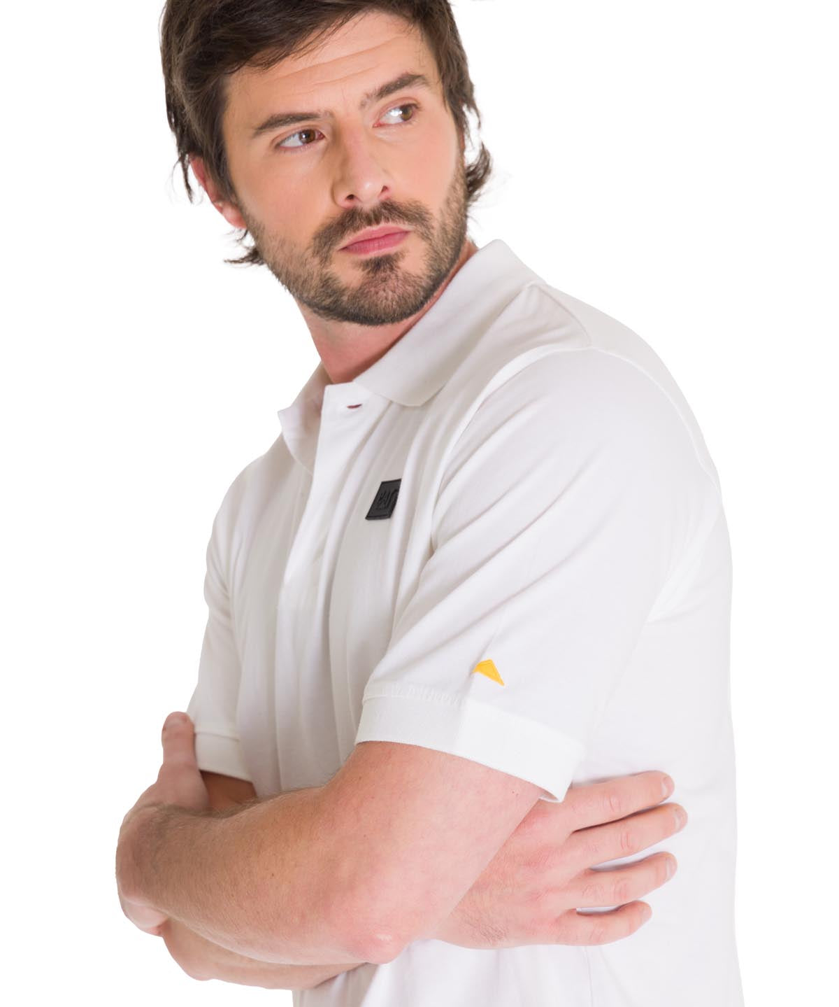 Polera Polo Casual Hombre CAT LOGO JERSEY POLO BLANCO CAT