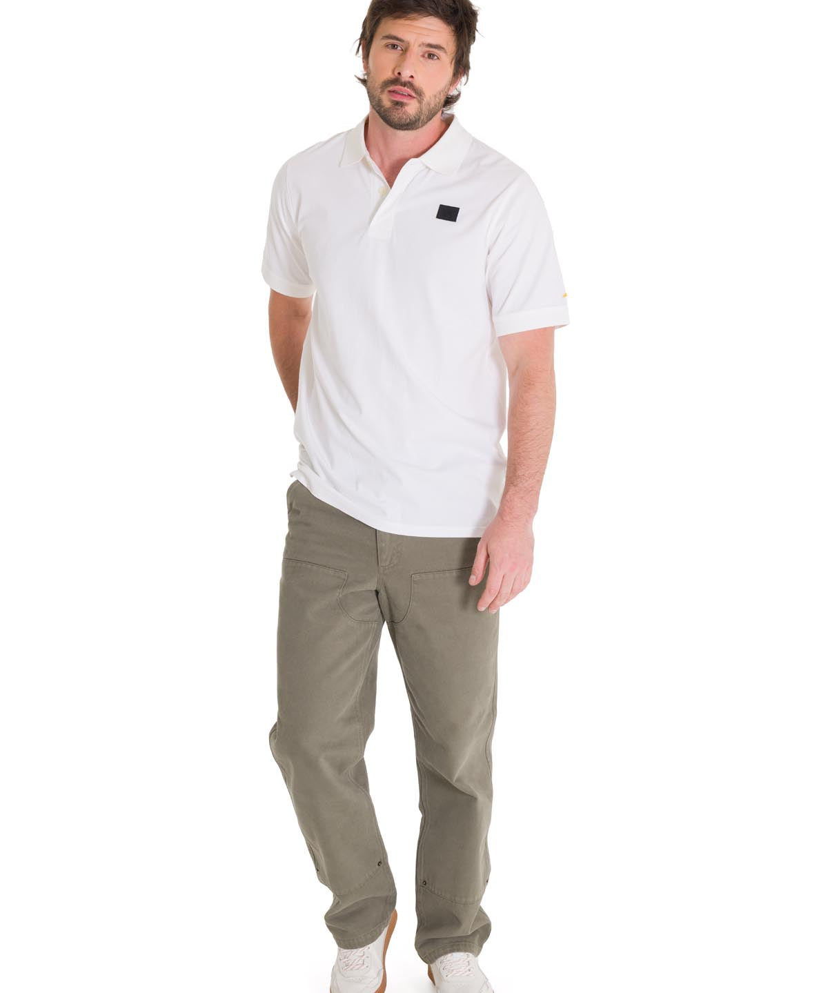 Polera Polo Casual Hombre CAT LOGO JERSEY POLO BLANCO CAT
