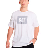 Polera Manga corta Casual Hombre REFLECTIVE CAT LOGO TEE Blanco CAT