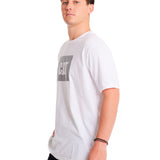 Polera Manga corta Casual Hombre REFLECTIVE CAT LOGO TEE Blanco CAT
