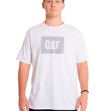 Polera Manga corta Casual Hombre REFLECTIVE CAT LOGO TEE Blanco CAT