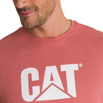 Polera Manga Corta Hombre Logo Terracota CAT