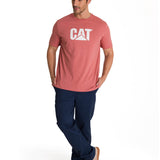 Polera Manga Corta Hombre Logo Terracota CAT