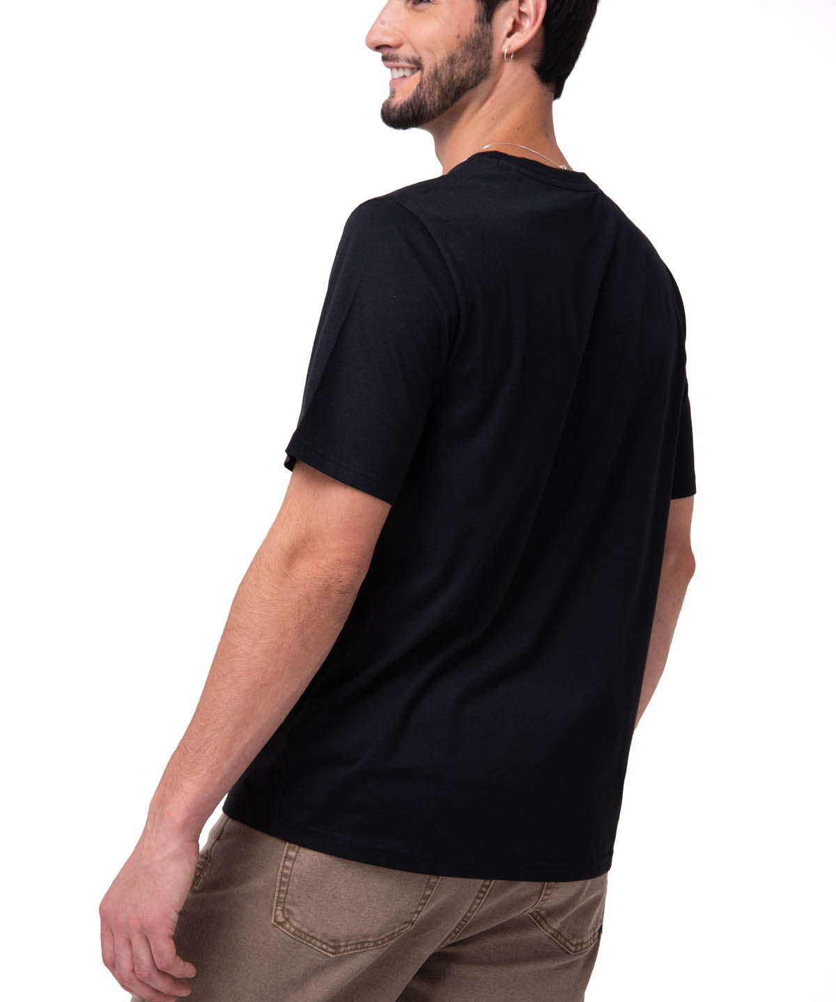 Polera Manga corta Casual Hombre CAT LOGO TEE Negro CAT