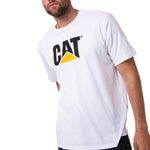 Polera Manga corta Casual Hombre CAT LOGO TEE Blanco CAT