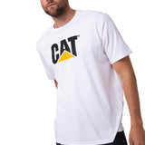 Polera Manga corta Casual Hombre CAT LOGO TEE Blanco CAT