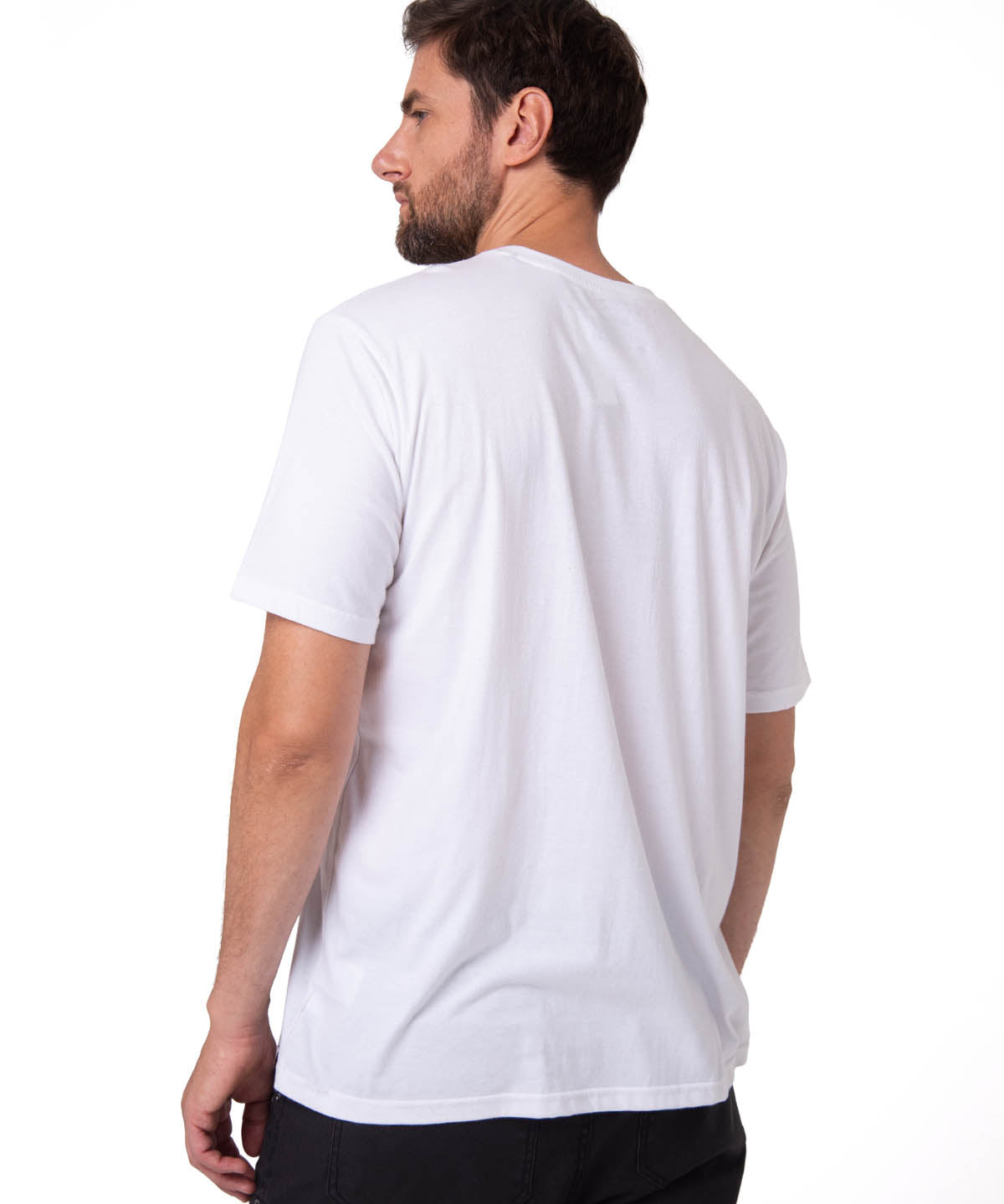 Polera Manga corta Casual Hombre CAT LOGO TEE Blanco CAT