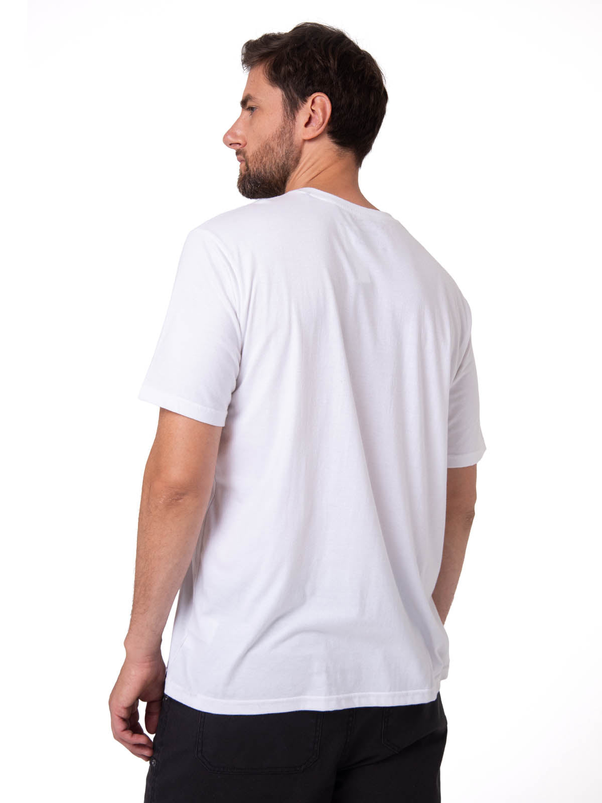 Polera Manga corta Casual Hombre CAT LOGO TEE Blanco CAT