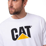 Polera Manga corta Casual Hombre CAT LOGO TEE Blanco CAT