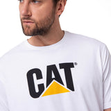 Polera Manga corta Casual Hombre CAT LOGO TEE Blanco CAT