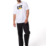 Polera Manga corta Casual Hombre CAT LOGO TEE Blanco CAT