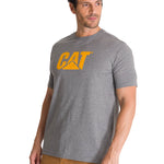 Polera Manga Corta Hombre Logo Gris CAT