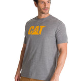 Polera Manga Corta Hombre Logo Gris CAT