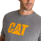 Polera Manga Corta Hombre Logo Gris CAT