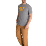 Polera Manga Corta Hombre Logo Gris CAT