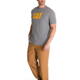 Polera Manga Corta Hombre Logo Gris CAT