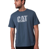 Polera Manga Corta Hombre Logo Azul Oscuro CAT