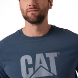 Polera Manga Corta Hombre Logo Azul Oscuro CAT
