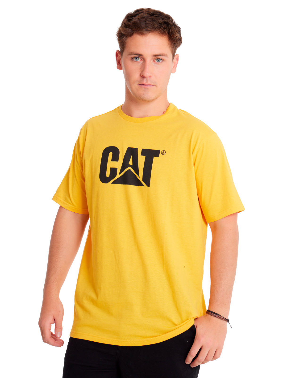 Polera Manga corta Casual Hombre CAT LOGO TEE Amarillo CAT