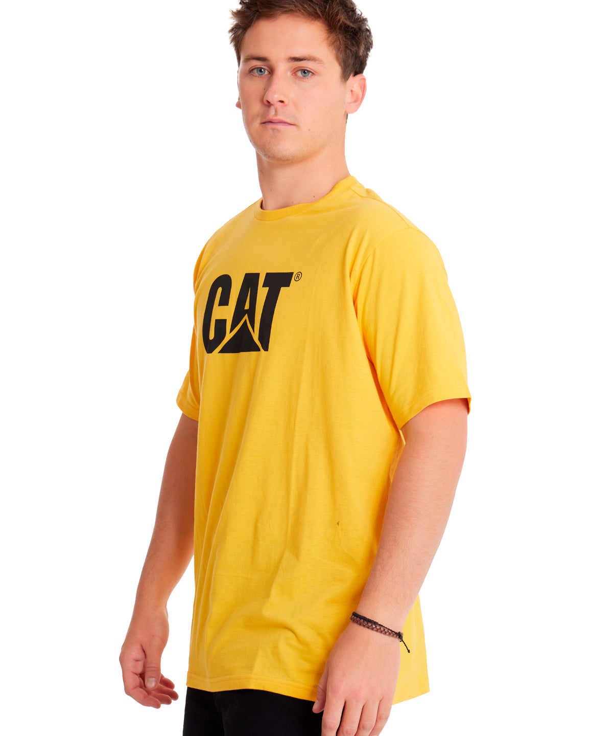 Polera Manga corta Casual Hombre CAT LOGO TEE Amarillo CAT