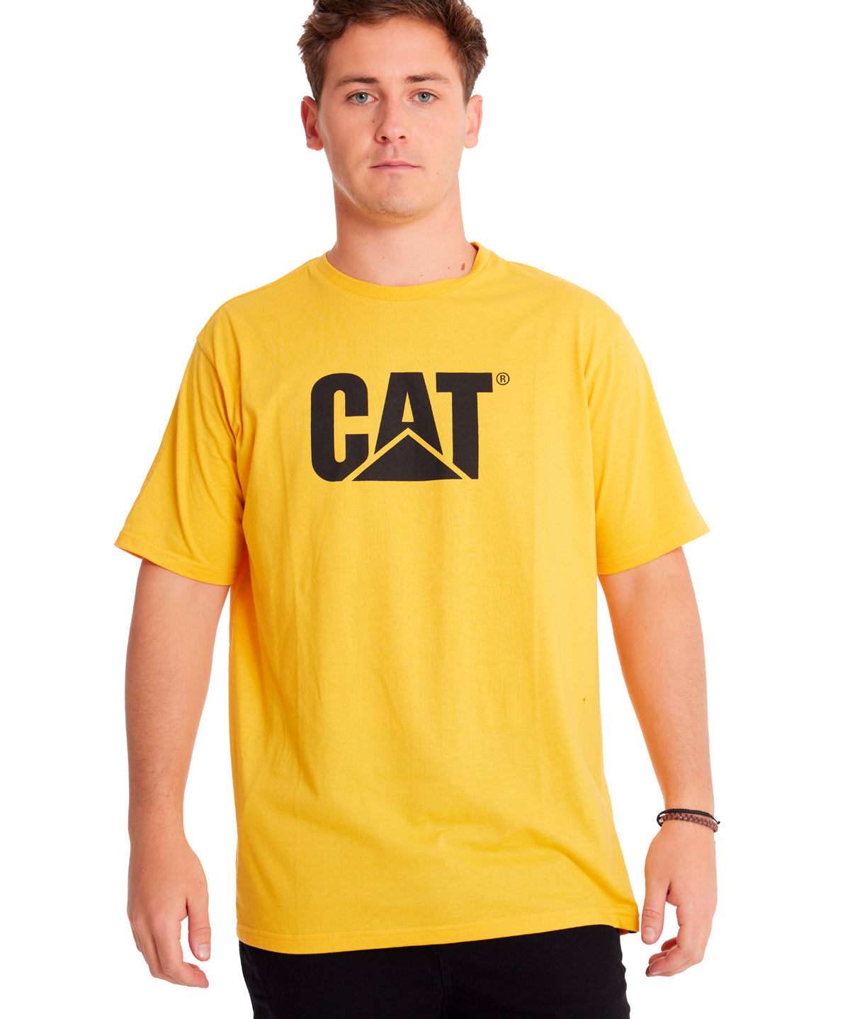Polera Manga corta Casual Hombre CAT LOGO TEE Amarillo CAT