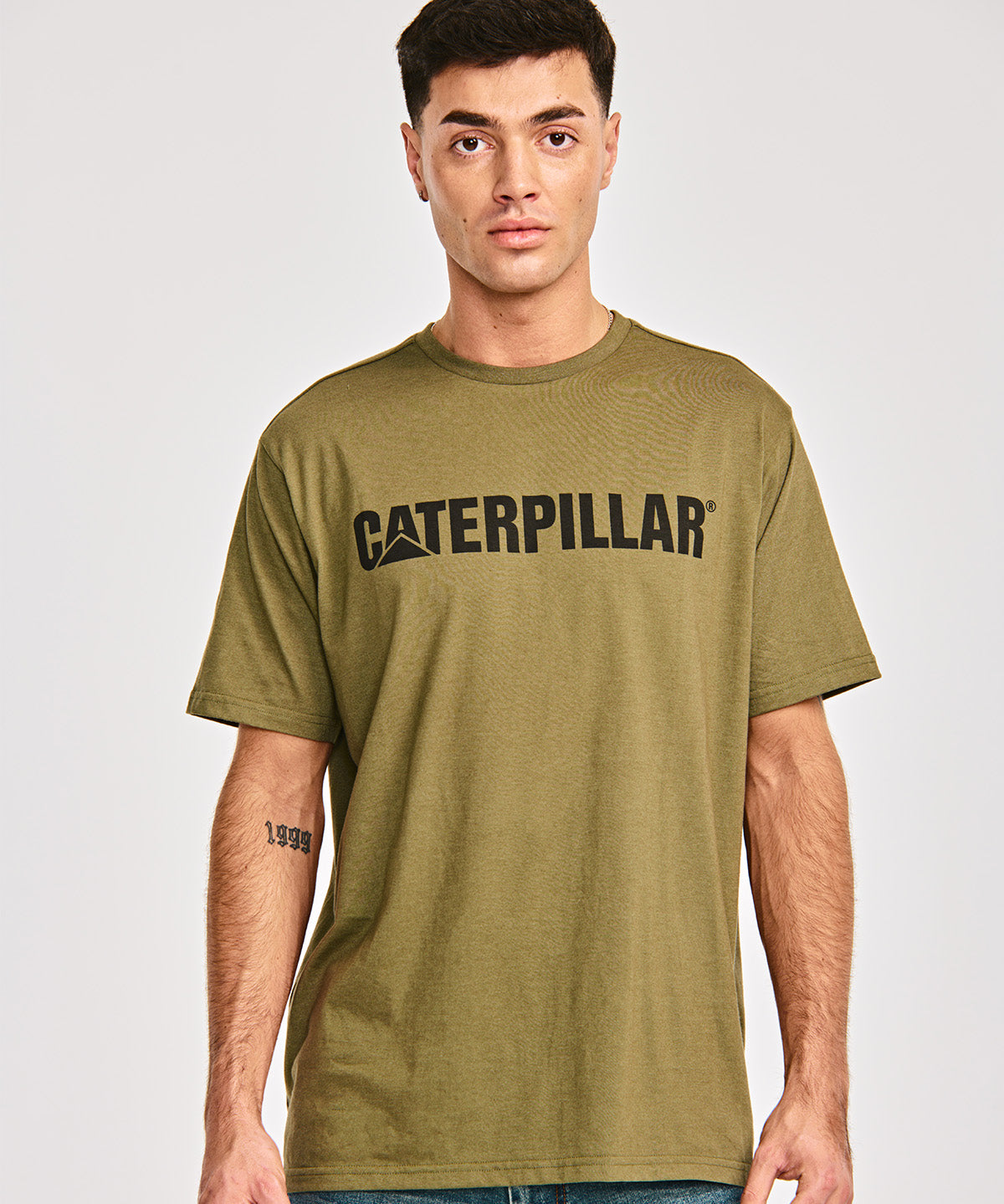 Polera Manga corta Casual Hombre CATERPILLAR LOGO TEE Verde CAT