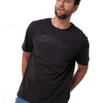 Polera Manga Corta Hombre Logo Caterpillar Negro