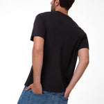 Polera Manga Corta Hombre Logo Caterpillar Negro