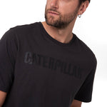 Polera Manga Corta Hombre Logo Caterpillar Negro