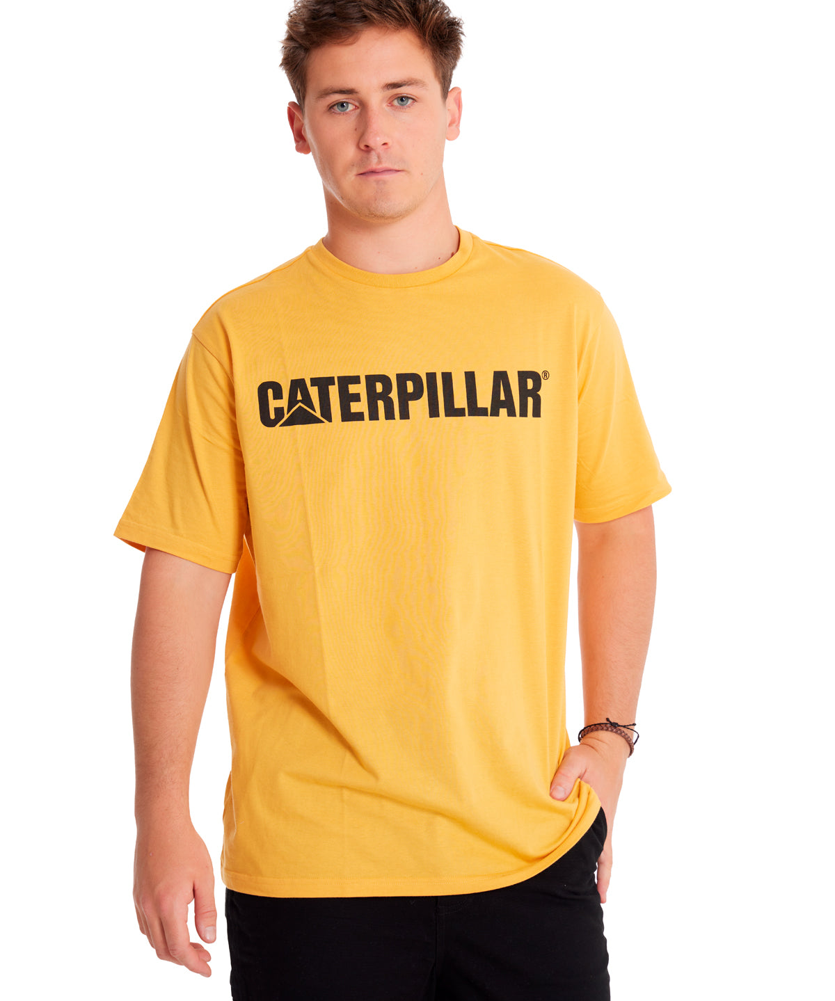 Polera Manga corta Casual Hombre CATERPILLAR LOGO TEE Amarillo CAT