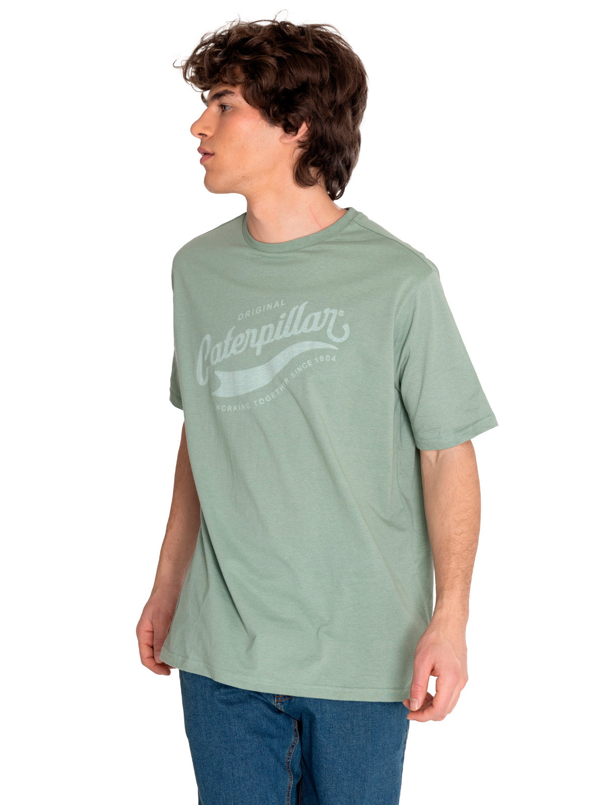 Polera Manga corta Casual Hombre HISTORIC TRADITION GRAPHIC TEE 2 Verde CAT