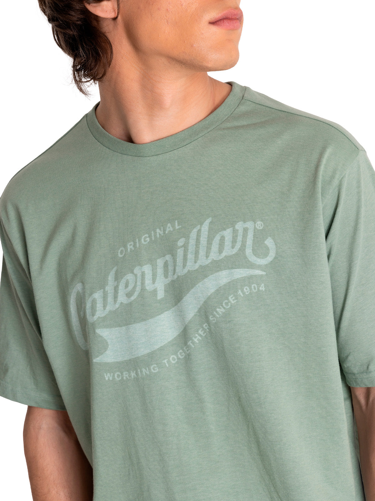 Polera Manga corta Casual Hombre HISTORIC TRADITION GRAPHIC TEE 2 Verde CAT