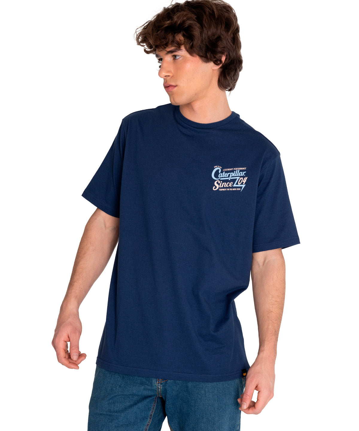 Polera Manga corta Casual Hombre HISTORIC TRADITION GRAPHIC TEE 4 Azul CAT