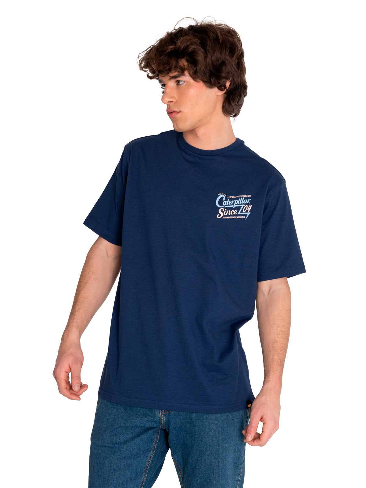 Polera Manga corta Casual Hombre HISTORIC TRADITION GRAPHIC TEE 4 Azul CAT